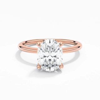 2.00ct Moissanite Engagement Ring 14K Rose Gold