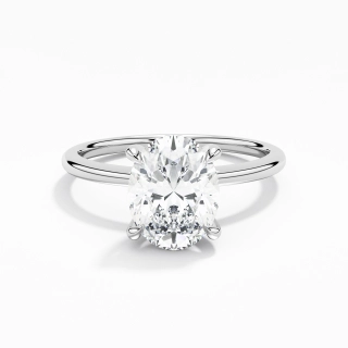 2.00ct Moissanite Engagement Ring 14K White Gold