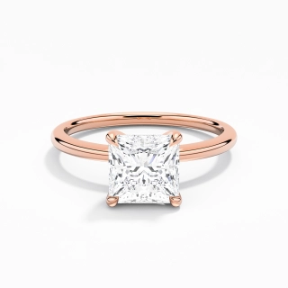 1.50ct Moissanite Engagement Ring 14K Rose Gold