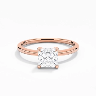 1.00ct Moissanite Engagement Ring 14K Rose Gold