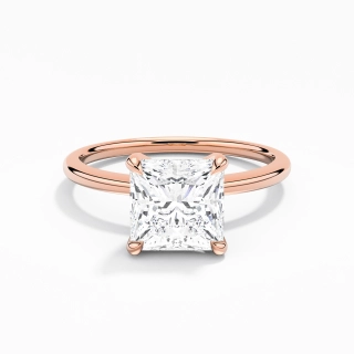 2.00ct Moissanite Engagement Ring 14K Rose Gold