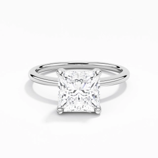 2.00ct Moissanite Engagement Ring 14K White Gold