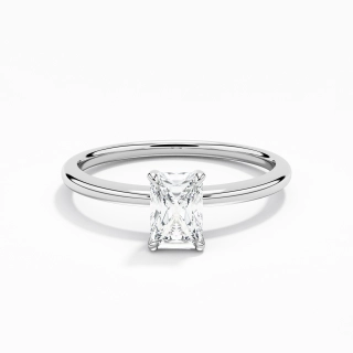 0.80ct Moissanite Engagement Ring 14K White Gold