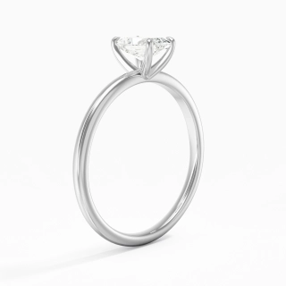 0.80ct Moissanite Engagement Ring 14K White Gold