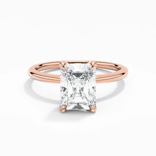 2.00ct Moissanite Engagement Ring 14K Rose Gold