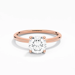 1.00ct Moissanite Engagement Ring 14K Rose Gold