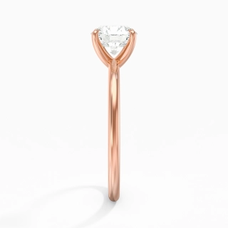 1.00ct Moissanite Engagement Ring 14K Rose Gold