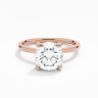 2.00ct Moissanite Engagement Ring 14K Rose Gold