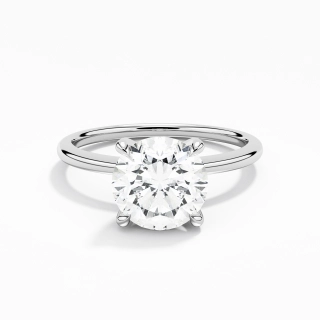 2.00ct Moissanite Engagement Ring 14K White Gold