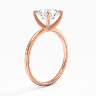 2.00ct Moissanite Engagement Ring 14K Rose Gold