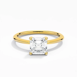 1.00ct Moissanite Engagement Ring 14K Gold