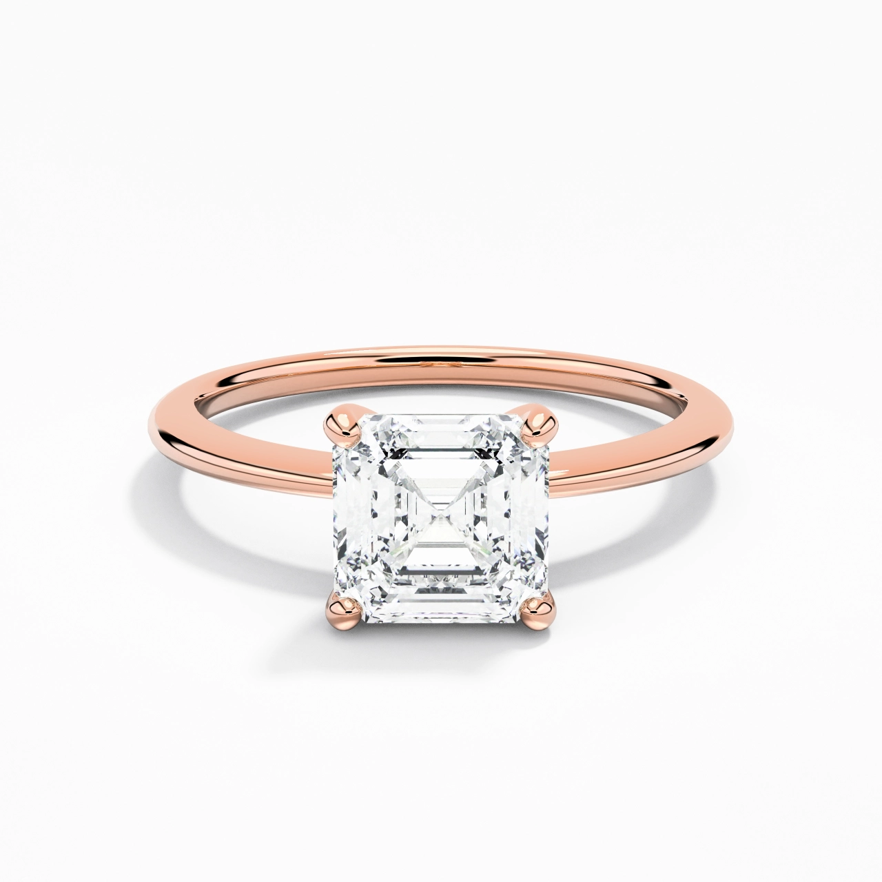 1.50ct Moissanite Engagement Ring 18K Rose Gold