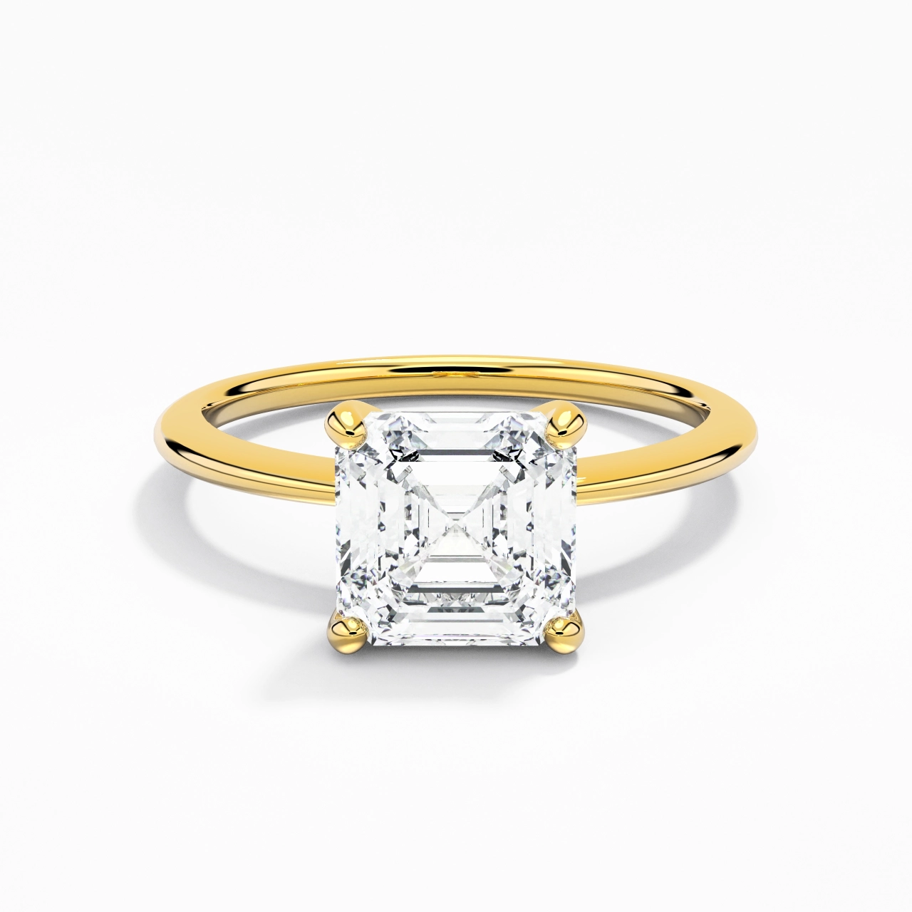 2.00ct Moissanite Engagement Ring 18K Gold