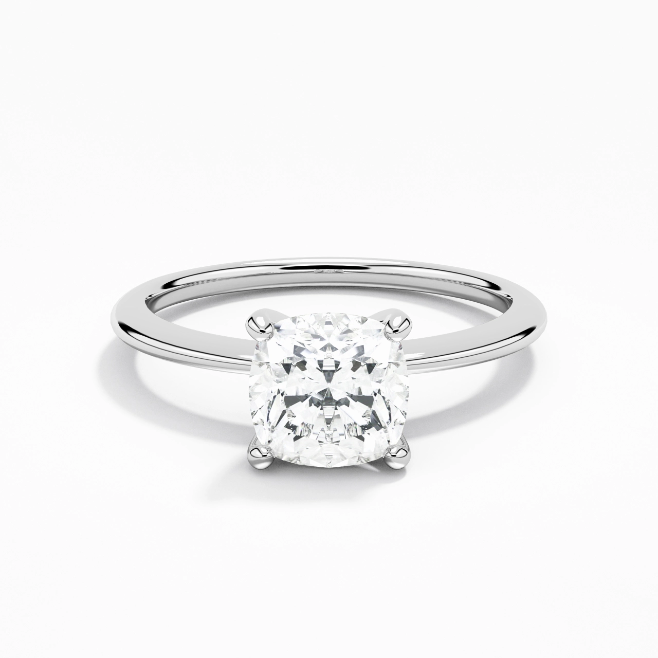 1.50ct Moissanite Engagement Ring 14K White Gold