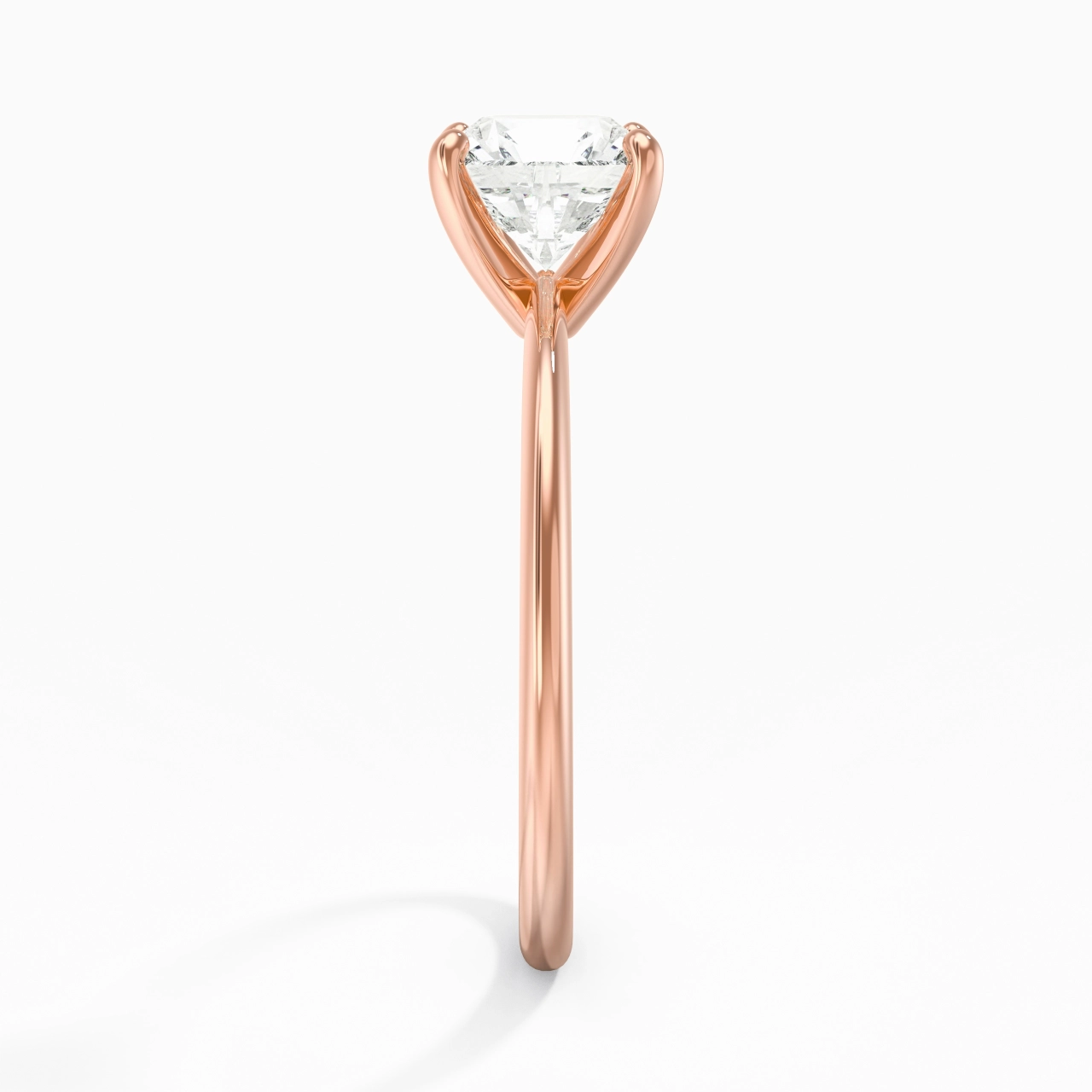 1.50ct Moissanite Engagement Ring 14K Rose Gold