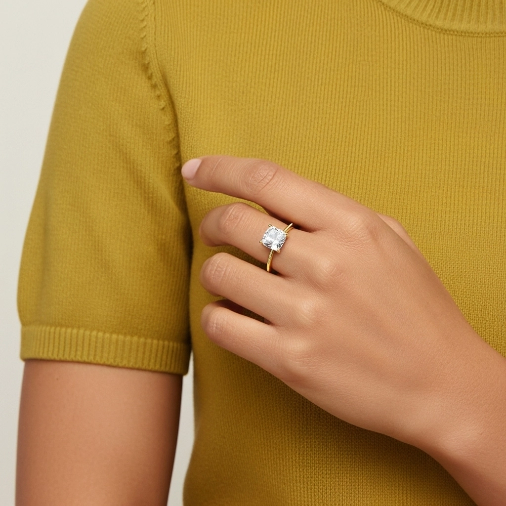 2.00ct Cubic Zirconia Engagement Ring 925 Sterling Silver