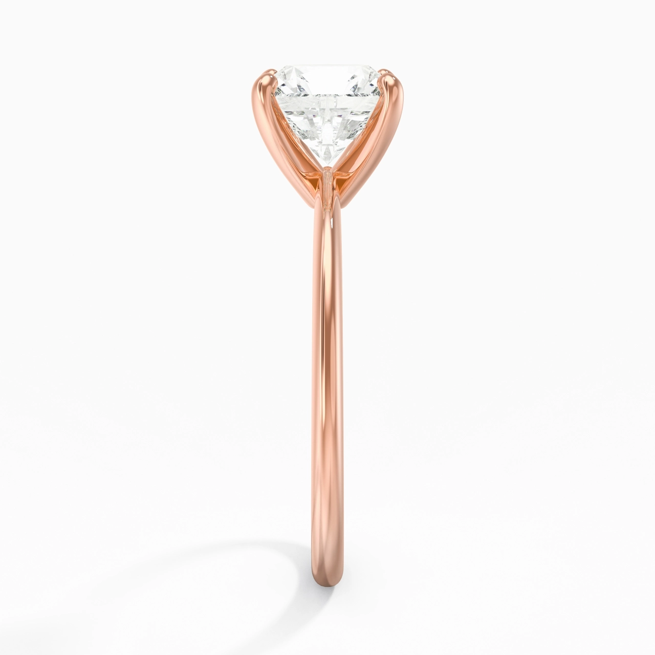 2.00ct Moissanite Engagement Ring 14K Rose Gold