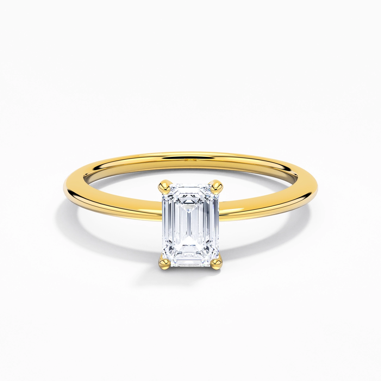 0.80ct Moissanite Engagement Ring 14K Gold