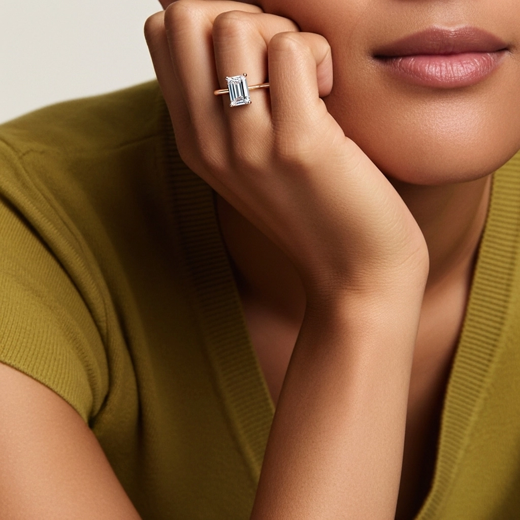 1.00ct Cubic Zirconia Engagement Ring 925 Sterling Silver