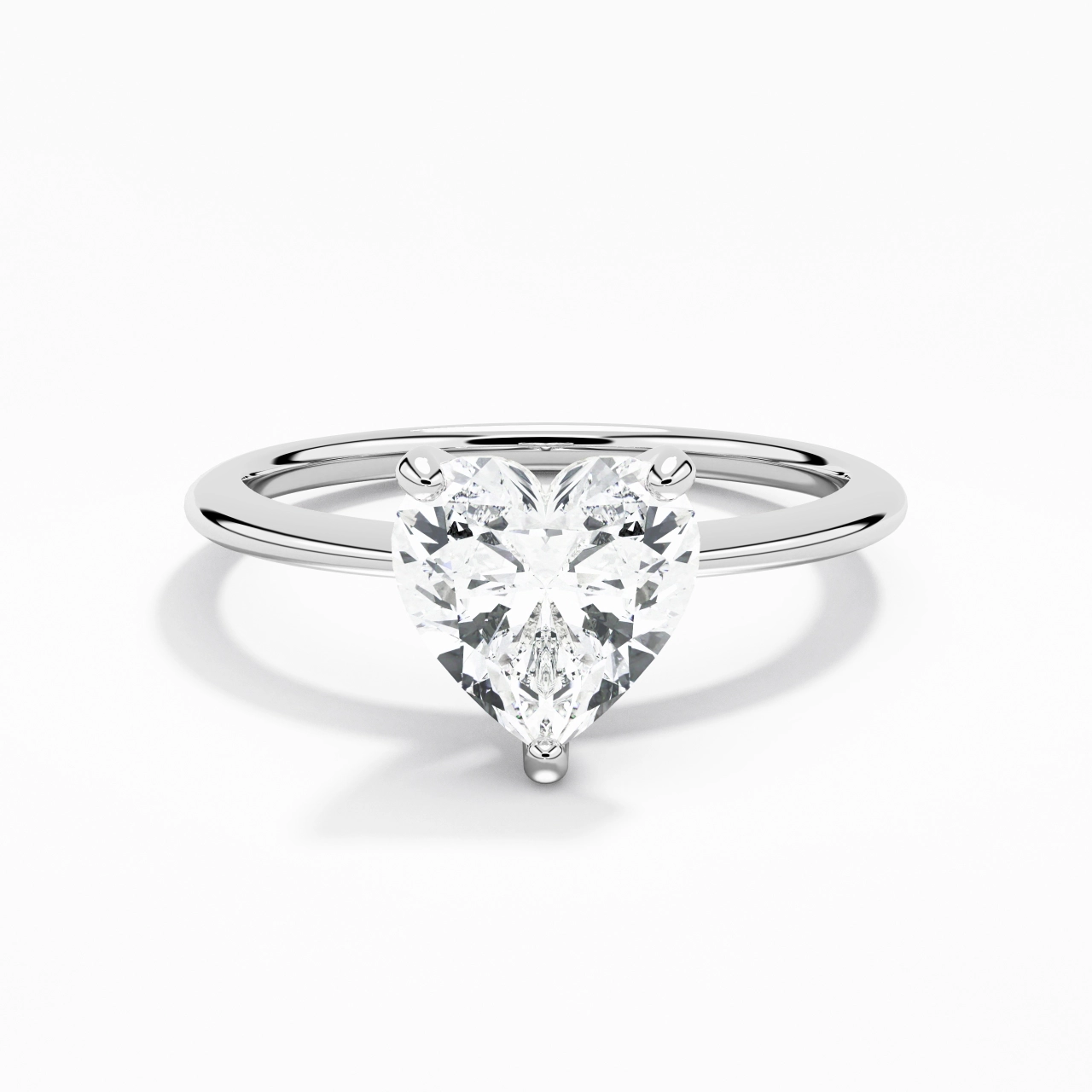 1.50ct Moissanite Engagement Ring 14K White Gold