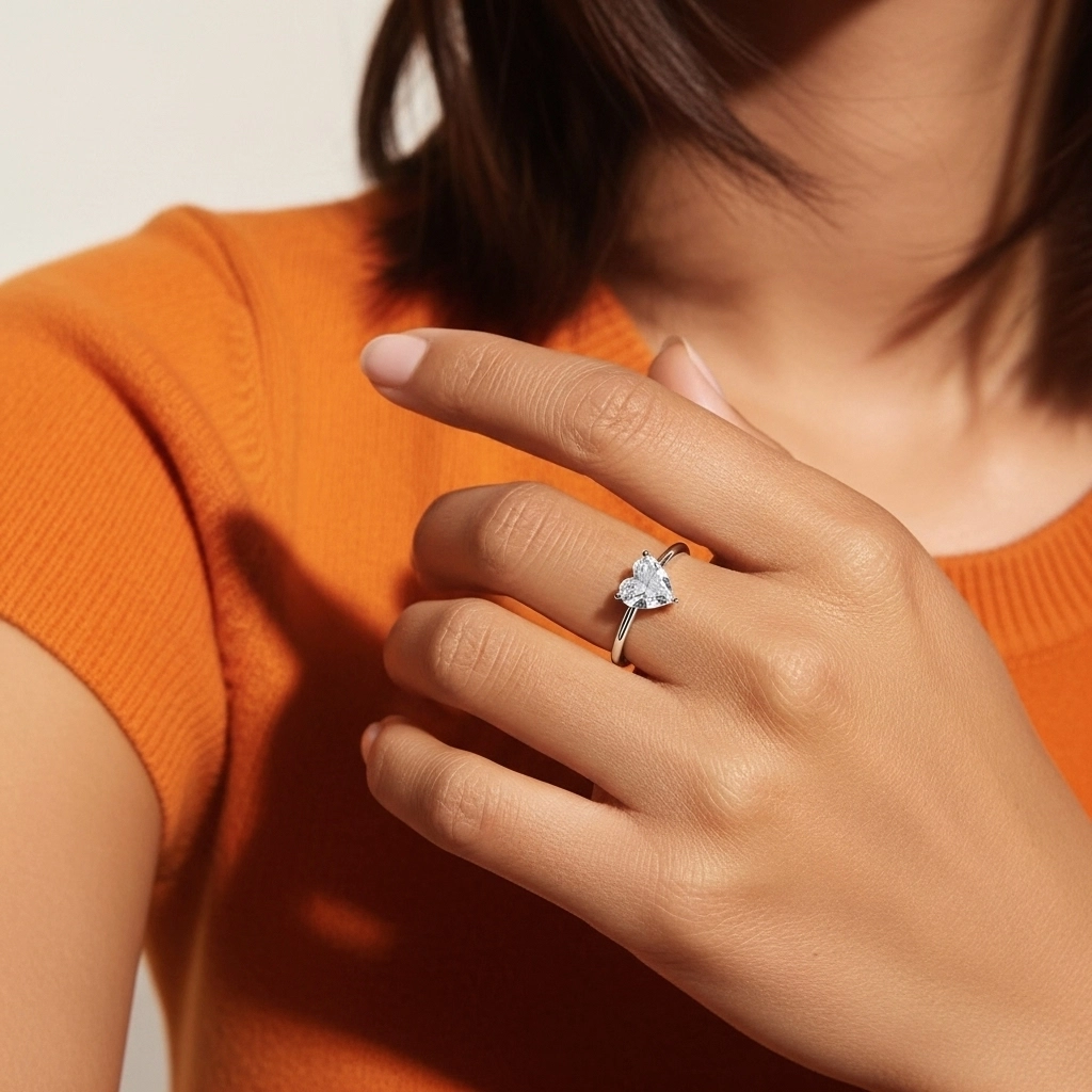 1.00ct Cubic Zirconia Engagement Ring 925 Sterling Silver