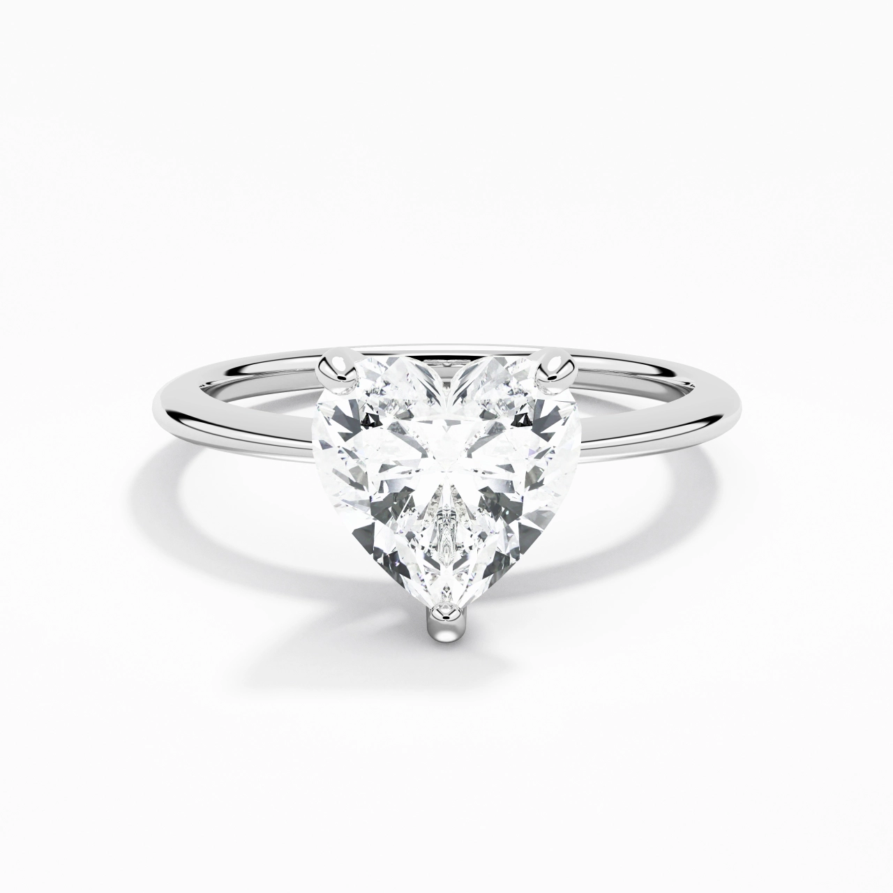 2.00ct Moissanite Engagement Ring 14K White Gold