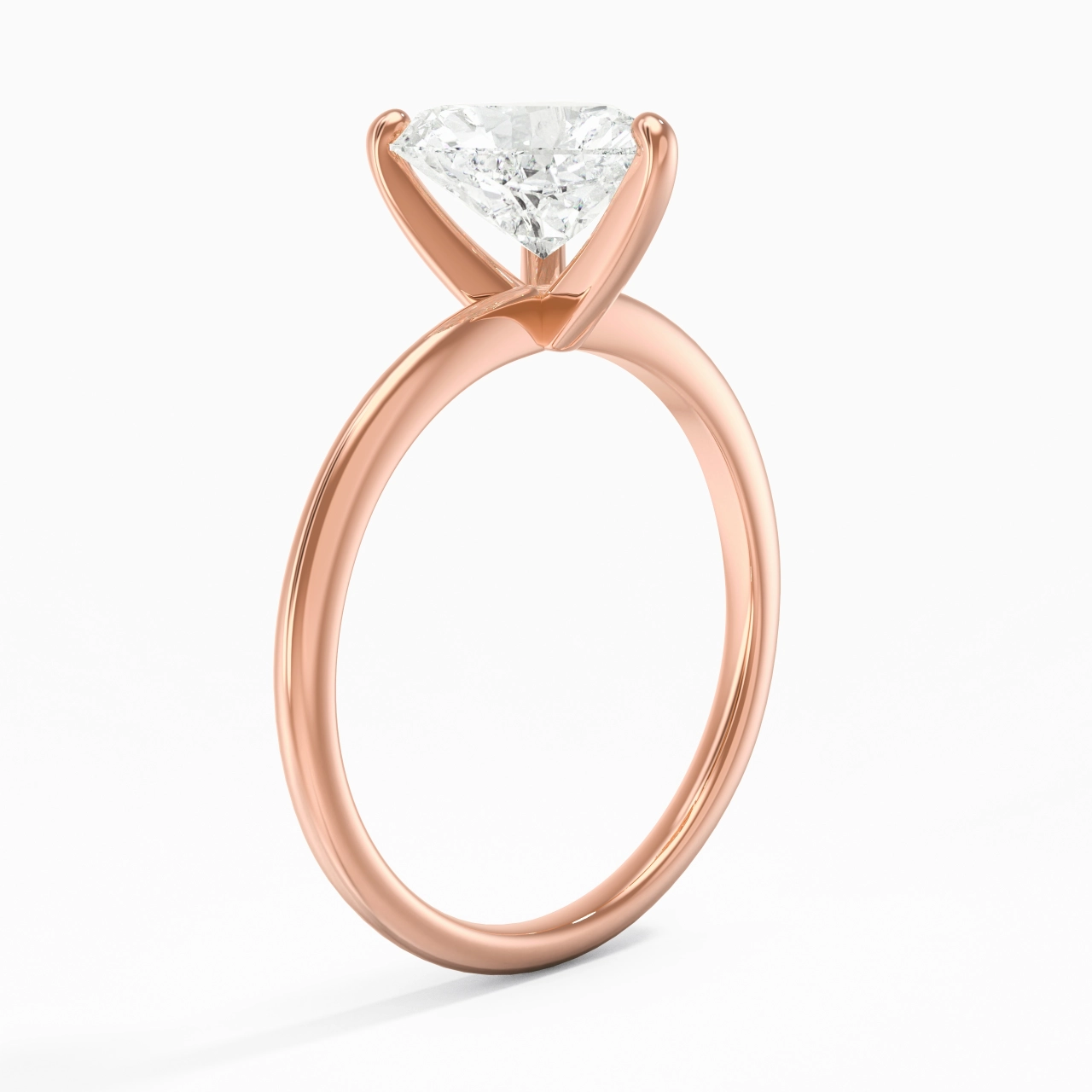 2.00ct Moissanite Engagement Ring 14K Rose Gold