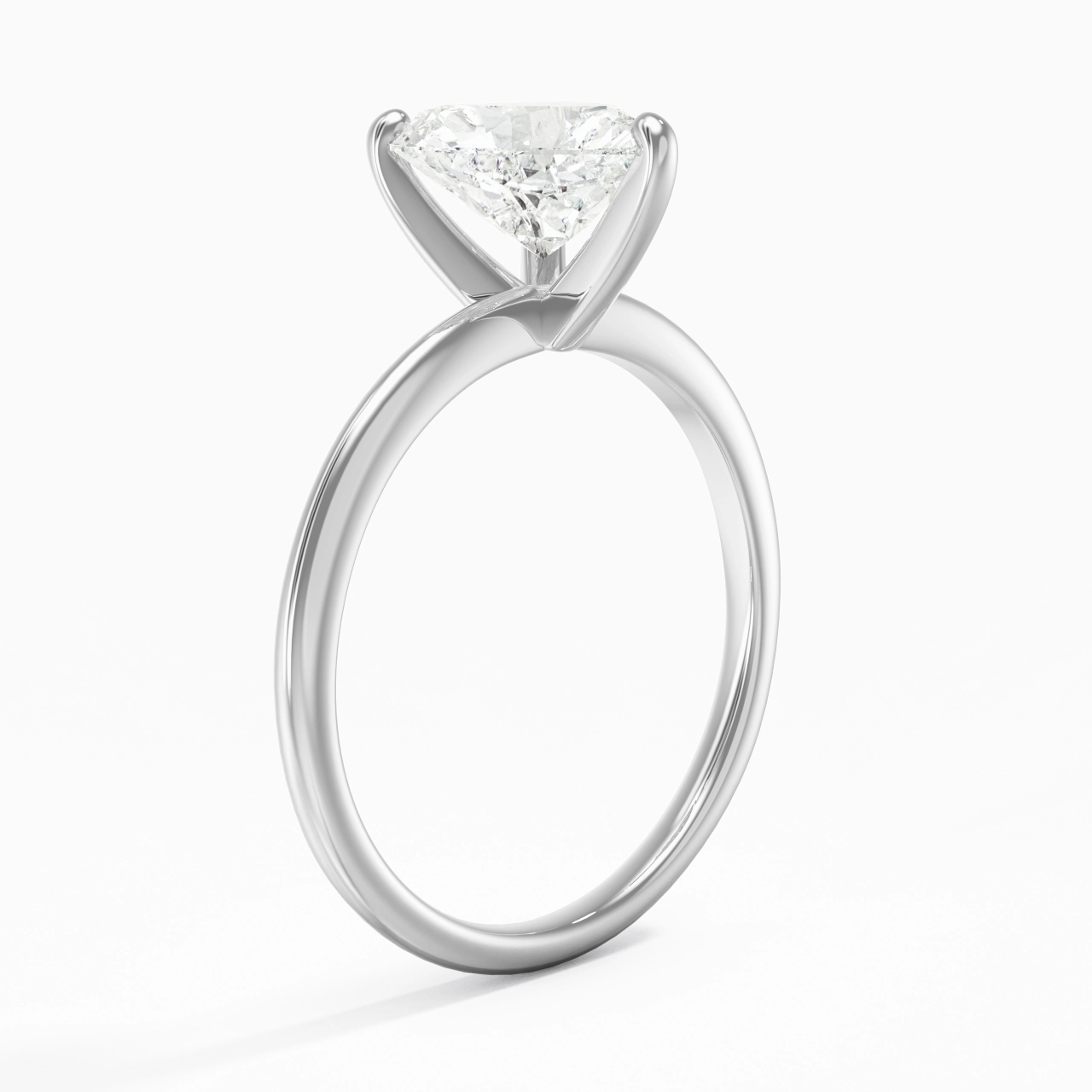 2.00ct Moissanite Engagement Ring 14K White Gold