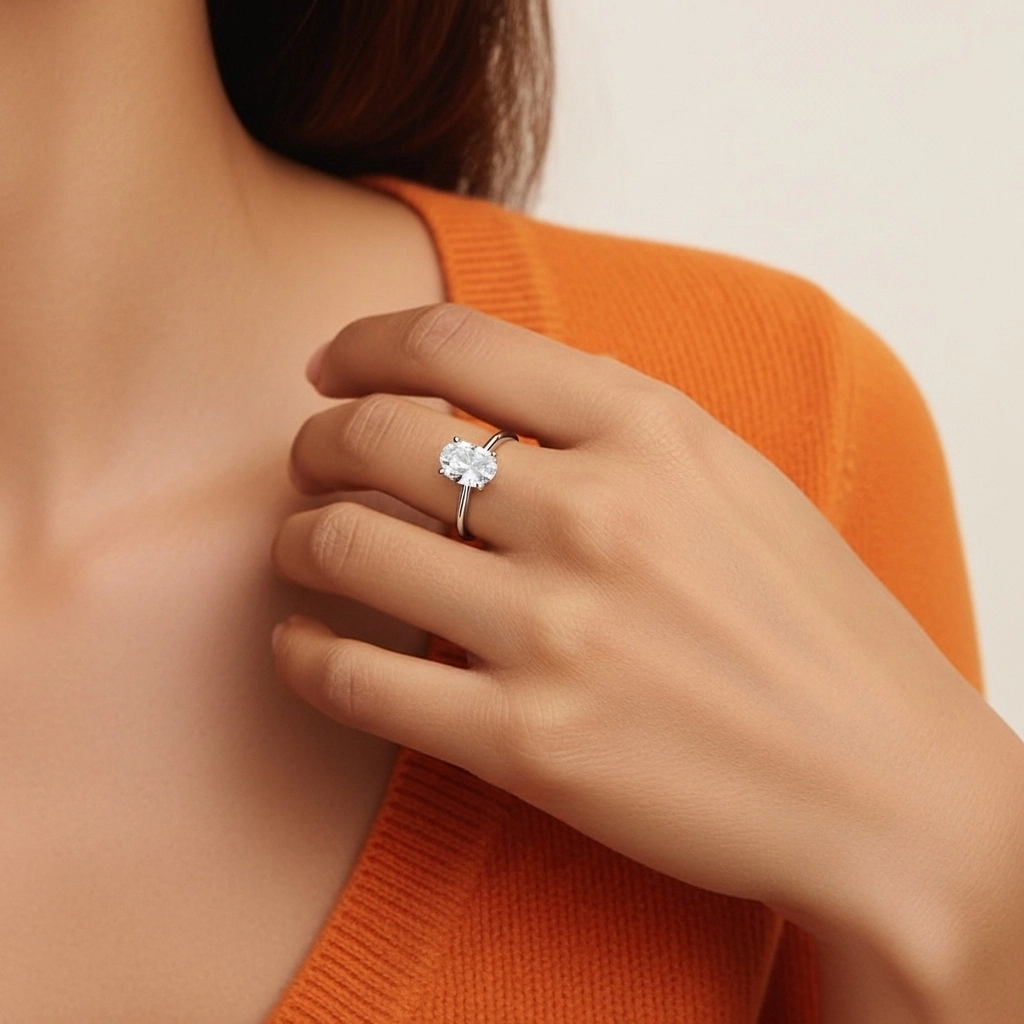 2.00ct Cubic Zirconia Engagement Ring 925 Sterling Silver