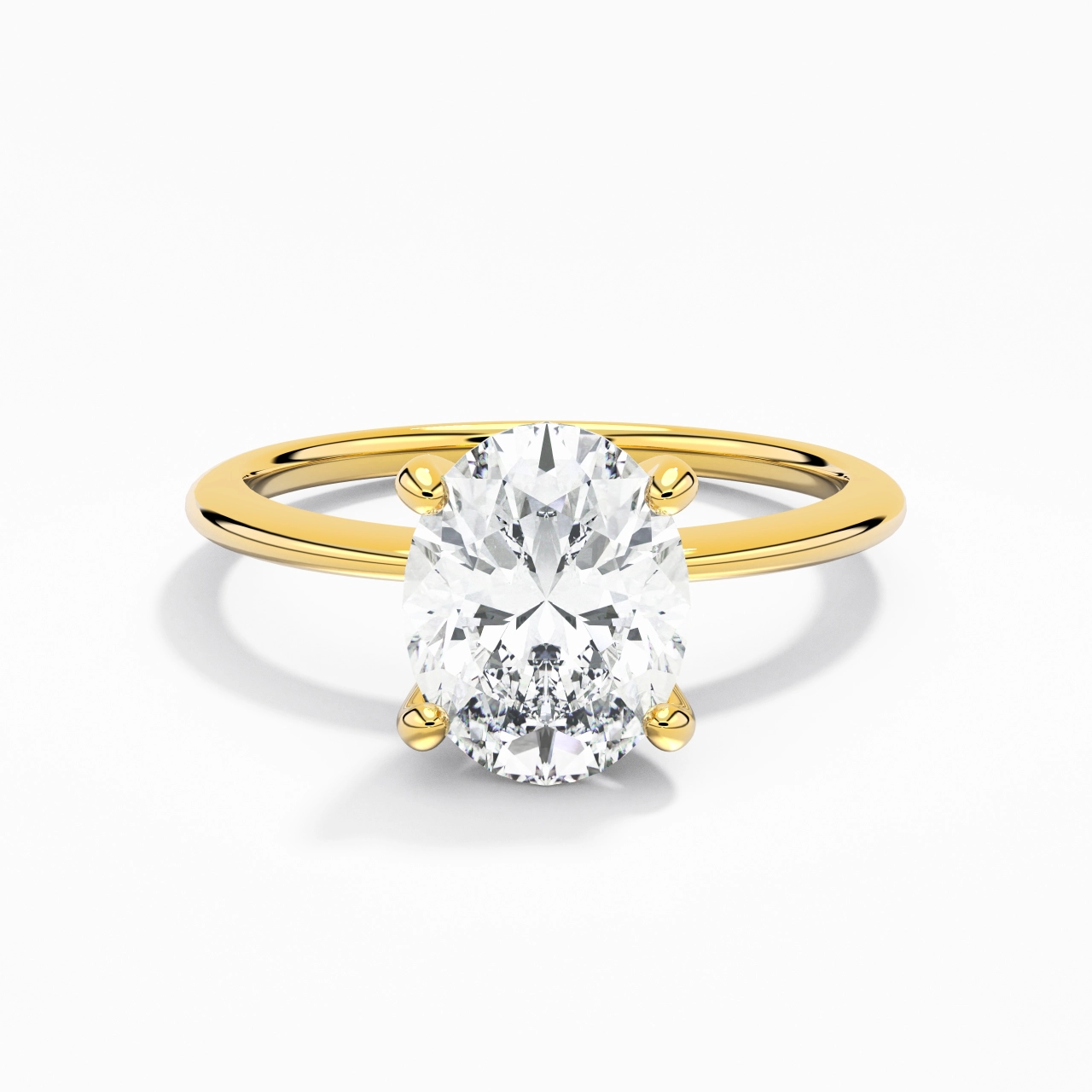 2.00ct Moissanite Engagement Ring 18K Gold