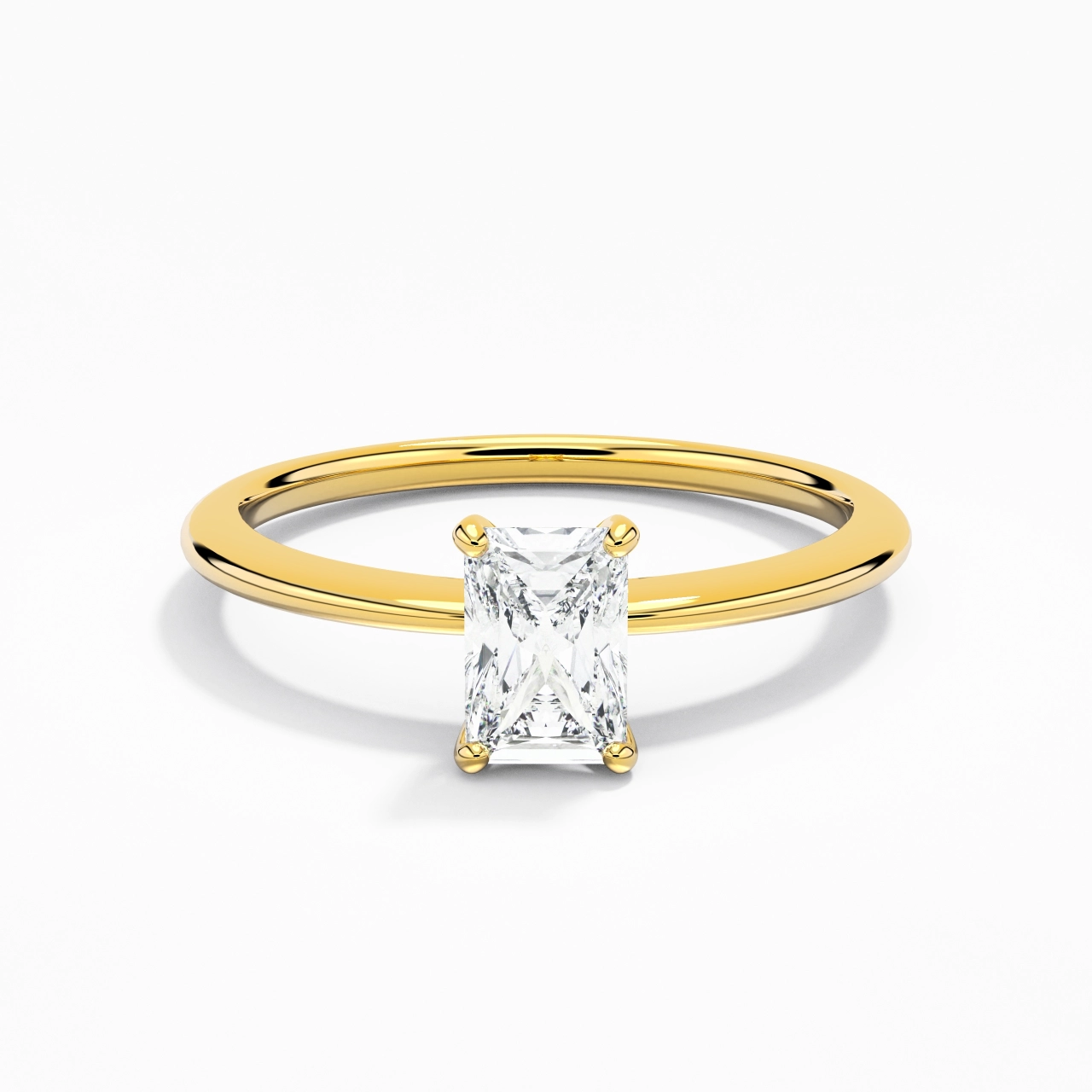 0.80ct Moissanite Engagement Ring 18K Gold