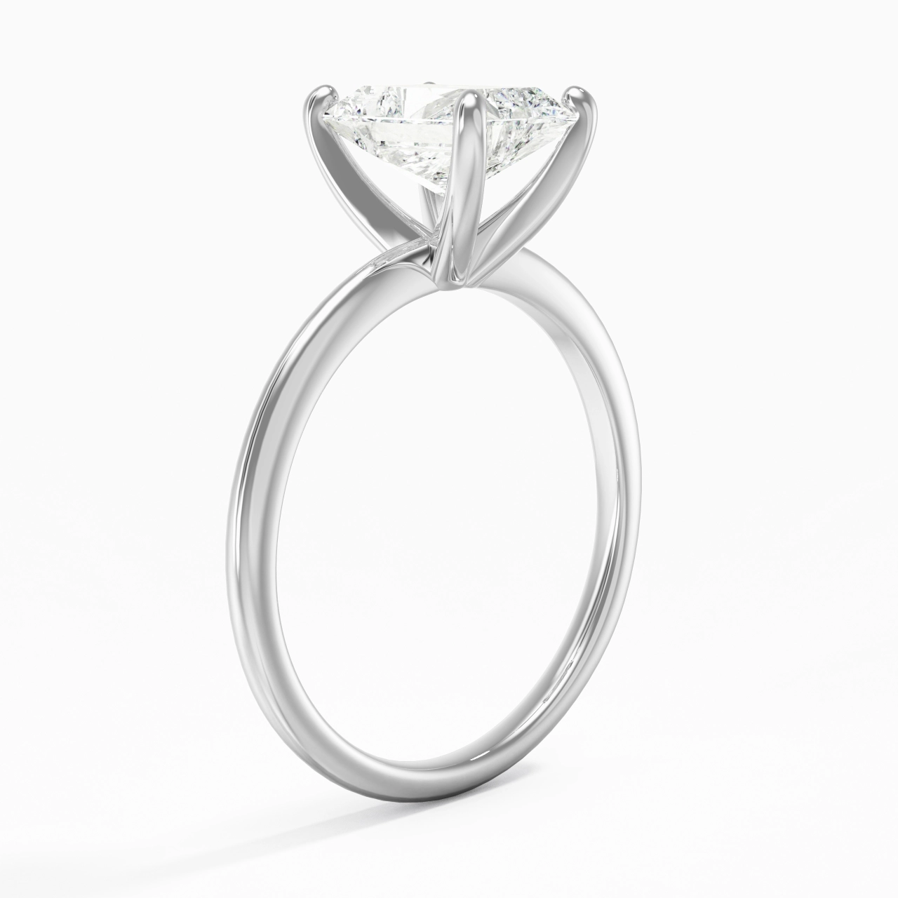 2.00ct Moissanite Engagement Ring 14K White Gold