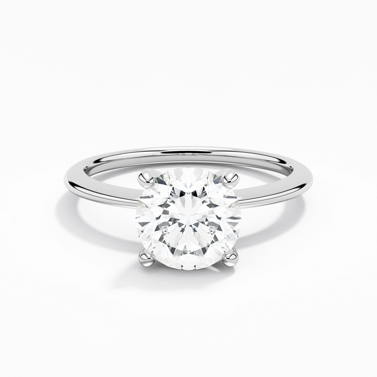 1.50ct Moissanite Engagement Ring 14K White Gold