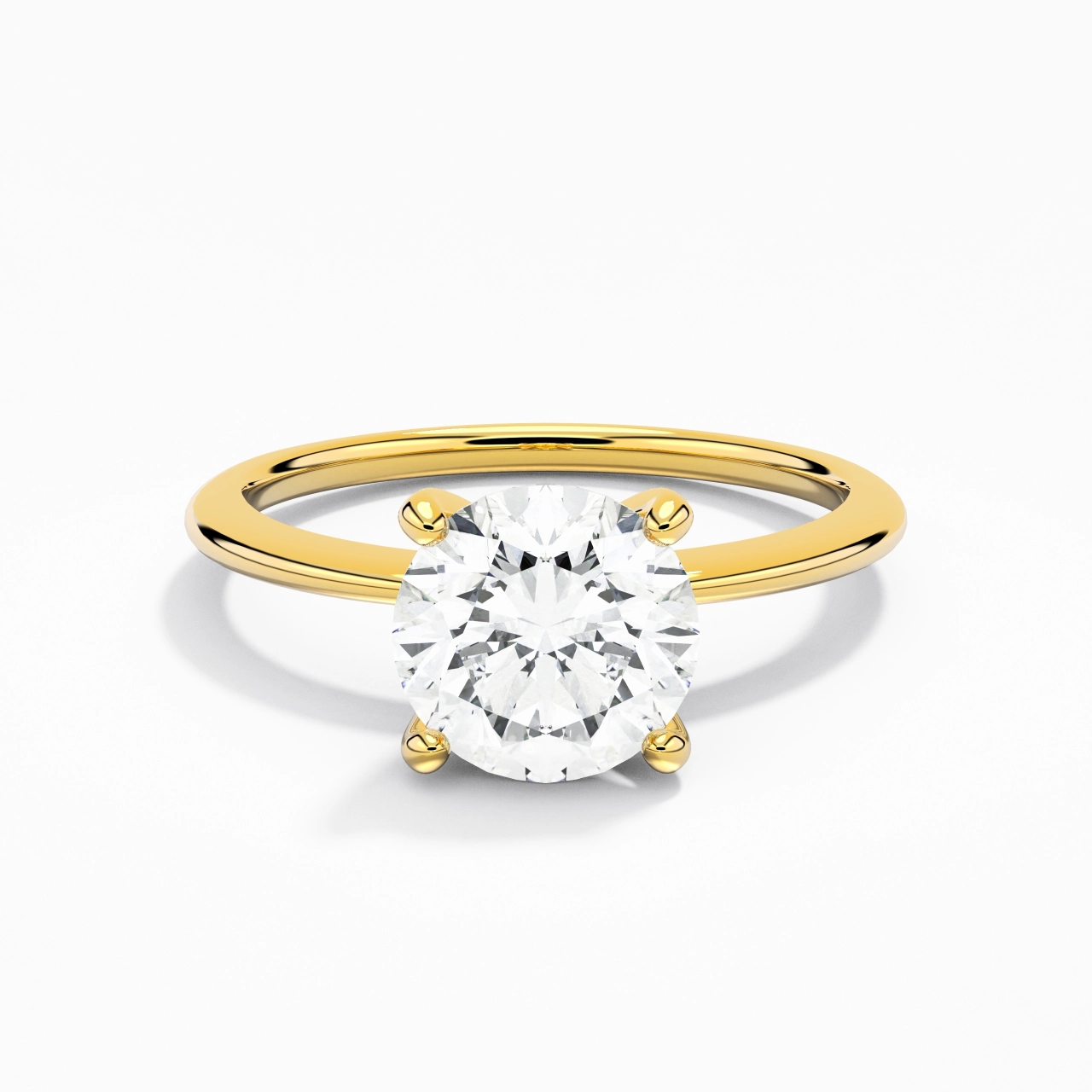 1.50ct Moissanite Engagement Ring 18K Gold