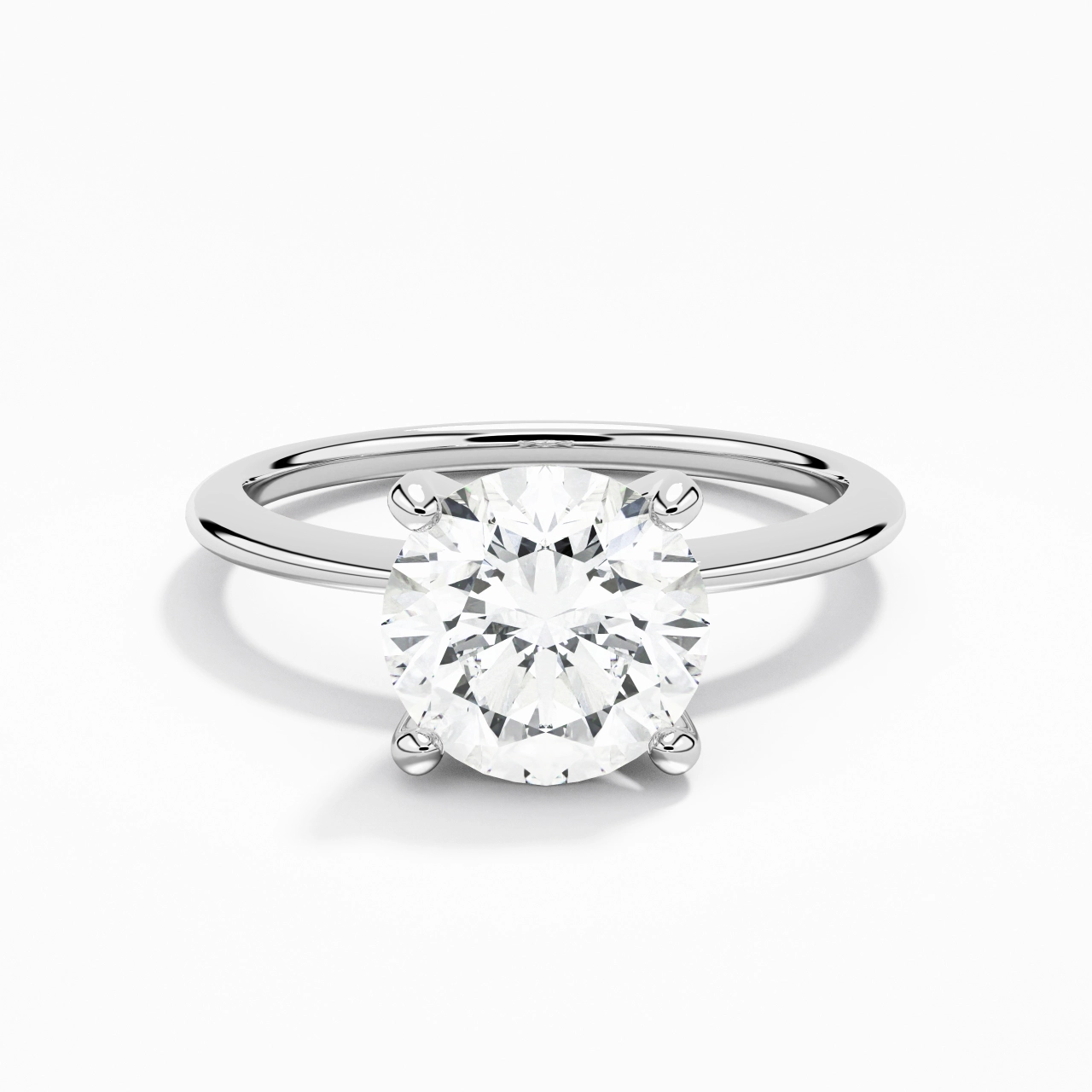 2.00ct Moissanite Engagement Ring 14K White Gold