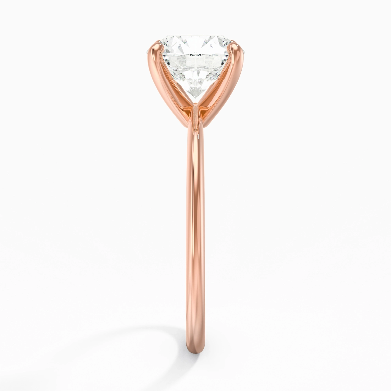 2.00ct Moissanite Engagement Ring 14K Rose Gold