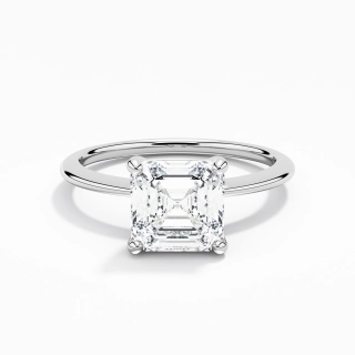 2.00ct Moissanite Engagement Ring 14K White Gold