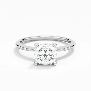 1.50ct Moissanite Engagement Ring 14K White Gold