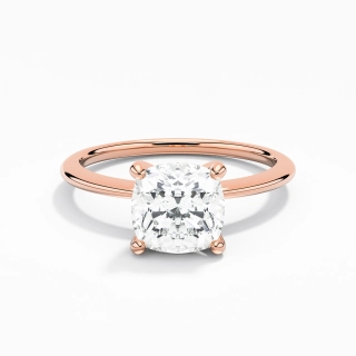 2.00ct Moissanite Engagement Ring 14K Rose Gold