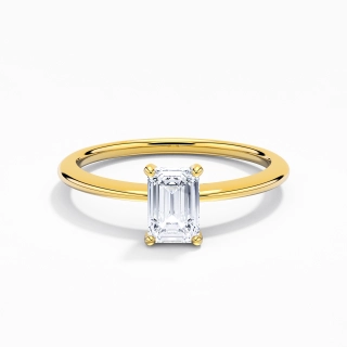 0.80ct Moissanite Engagement Ring 14K Gold