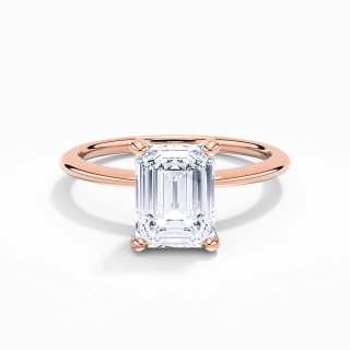 2.00ct Moissanite Engagement Ring 14K Rose Gold