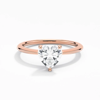 1.00ct Moissanite Engagement Ring 14K Rose Gold