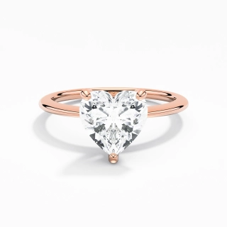 2.00ct Moissanite Engagement Ring 14K Rose Gold