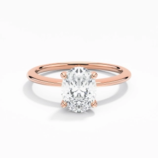 1.50ct Moissanite Engagement Ring 18K Rose Gold