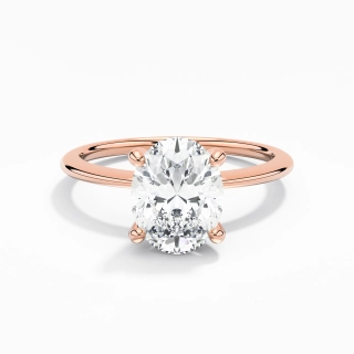 2.00ct Moissanite Engagement Ring 18K Rose Gold