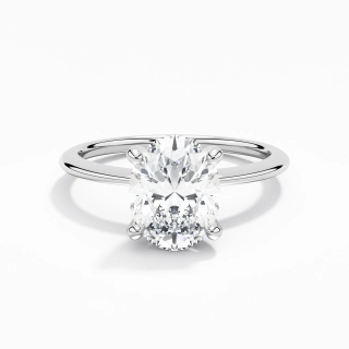 2.00ct Moissanite Engagement Ring 14K White Gold