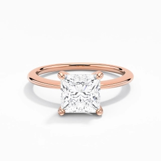 1.50ct Moissanite Engagement Ring 14K Rose Gold