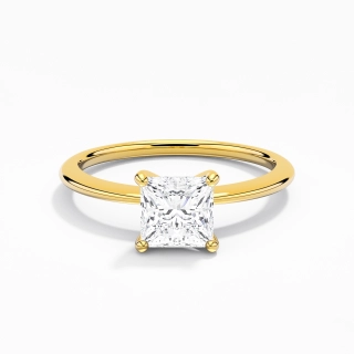 1.00ct Moissanite Engagement Ring 18K Gold