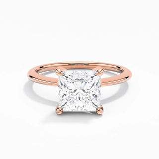 2.00ct Moissanite Engagement Ring 14K Rose Gold