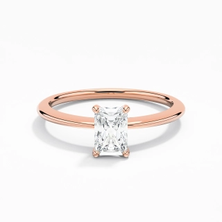 0.80ct Moissanite Engagement Ring 18K Rose Gold